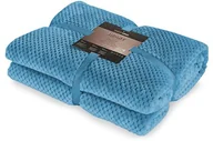 Narzuty - DecoKing kocyk koc z mikrofazy z mikrofibry koc polarowy pled narzuta polarowa miękka delikatnie przytulna skandynawskiego stylu Henry, turkusowy, 70 x 150 cm 32046 - miniaturka - grafika 1