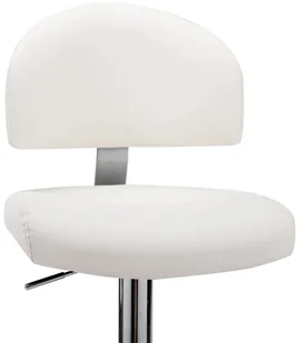 vidaXL Stołek barowy, biały, sztuczna skóra - Taborety i hokery - miniaturka - grafika 7