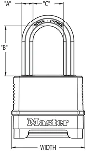 VSA Van Spijk Master Lock Kłódka Excell, cynkowa, 56 mm, brązowa, M175EURDLF - Zamki i wkładki - miniaturka - grafika 2