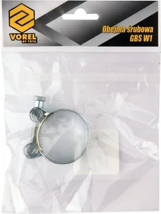 VOREL Obejma opaska śrubowa zaciskowa ocynkowana GBS W1 40-43mm - Akcesoria do urządzeń ogrodniczych - miniaturka - grafika 2