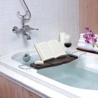 Półki łazienkowe - FENIKS na wannę Aquala ciemne drewno - miniaturka - grafika 1