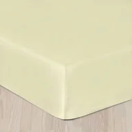 Prześcieradła - Darymex Prześcieradło z satyny bawełnianej z gumką kremowe 160x200 dx-160-psg-012 - miniaturka - grafika 1