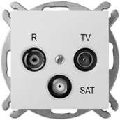 Gniazdka elektryczne - Elektro-Plast Gniazdko RTV-SAT Sentia białe - miniaturka - grafika 1