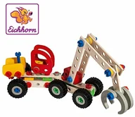 Zabawki konstrukcyjne - Eichhorn 100039058 3 warianty modeli: Harvester, strug do trawy/wbijania w ziemię, przegubowy zamek błyskawiczny, 140-częściowy, FSC 100%, drewno bukowe, tworzywo sztuczne, BSK, 5J+ Made in Germany, k - miniaturka - grafika 1