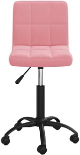 Fotel biurowy, krzesło biurowe vidaXL Obrotowe krzesło biurowe, różowe, tapicerowane aksamitem! 334611 - Fotele i krzesła biurowe - miniaturka - grafika 11