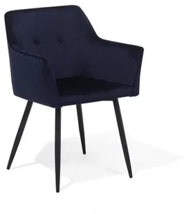 Beliani Zestaw do jadalni 2 krzesła welur ciemnoniebieskie JASMIN - Krzesła - miniaturka - grafika 4