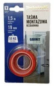 Taśmy izolacyjne i naprawcze - Technicoll Taśma montażowa dwustronna 19mm x 1,5m bezbarwna Technicoll T-680 - miniaturka - grafika 1