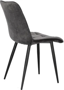 Intesi Krzesło Plaid szare/ czarne nogi - Krzesła - miniaturka - grafika 5