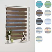 Rolety - K-home Klemmfix podwójna roleta Madrid bez wiercenia brązowa 65 x 150 cm (szer. x dł.) - miniaturka - grafika 1