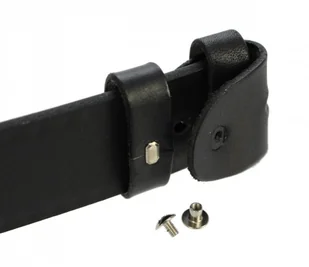 Complex (PL) Pasek Skórzany Bez Klamry (PL) Skóra Naturalna GŁADKI 40 mm CZARNY - Paski - miniaturka - grafika 2