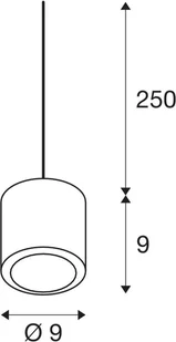 Spotline SLV OCULUS PD wewnętrzna oprawa wisząca single czarna DIM-TO-WARM 2000-3000 K 1004672) SLV 1004672 - Lampy sufitowe - miniaturka - grafika 9