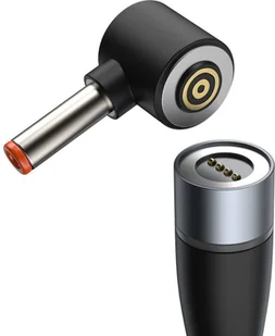 Baseus Kabel magnetyczny Zinc Magnetic USB-C do wtyk DC 4x1,7mm 100W PD 2m kątowy czarny) CATXC-T01 - Kable - miniaturka - grafika 4