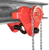 Wciągarki - 030 Wózek ręczny jezdny z łańcuszkiem i napędem udźwig 2,0 T szerokość belki jezdnej 66-203 mm wysokość łańcucha manewrowego 3m) 03076121 76121-uniw - miniaturka - grafika 1