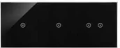 Wyłączniki światła i elektryczne - Simon Panel dotykowy Simon 54 Touch DSTR3112/73 S54 Touch 3 moduły 1 pole dotykowe + 1 pole dotykowe + 2 pola dotykowe poziome zastygła lawa - miniaturka - grafika 1