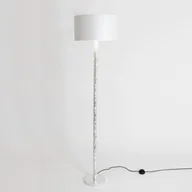 Lampy stojące - Hollander Lampa podłogowa Cancelliere Rotonda jedwab biała - miniaturka - grafika 1