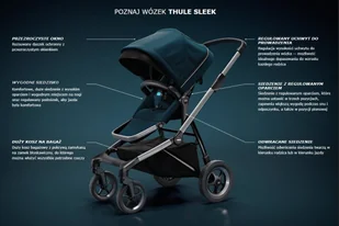 Thule Sleek - rama + siedzisko spacerowe - Grey Melange - Wózki dziecięce - miniaturka - grafika 7