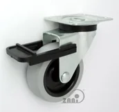 Meble modułowe i akcesoria - Koło Zabi meblowe w obudowie skrętnej z hamulcem tworzywo-gumowe fi 72 M72TH - miniaturka - grafika 1