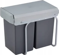 Kosze na śmieci - FENIKS Podwójny 2X15L Szary Wesco 755611 - miniaturka - grafika 1