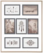 Ramki na zdjęcia - Atmosphera Ramka zdjęcia szklana 7 elementów drewniana rama Atmosphera B079TSC921 - miniaturka - grafika 1