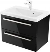 Szafki łazienkowe - Furni Szafka z Umywalką ATHOS 60 cm BLACK ATHC UM 60 - miniaturka - grafika 1