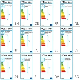 VidaXL Lampa sufitowa, 5 żarówek E14, klosze w kształcie elipsy, 200 W 50494 - Lampy sufitowe - miniaturka - grafika 5