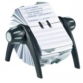 Wizytowniki - Kartoteka obrotowa z kartami i przekładkami TELINDEX flip czarna 2416 01 DU1483-2 - miniaturka - grafika 1