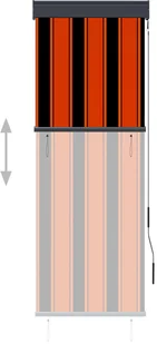 vidaXL Roleta zewnętrzna, 60x250 cm, pomarańczowo-brązowa - Rolety - miniaturka - grafika 3