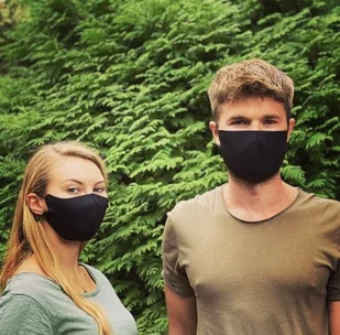 FDTwelve Maska ochronna na twarz maseczka wielorazowa liliowy róż - Urządzenia medyczne - miniaturka - grafika 4