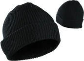 Czapki i chusty sportowe męskie - Ciepła Czapka Zimowa Watch Cap Wełniana - Czarna - miniaturka - grafika 1