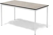 Meble do szkół i przedszkoli - AJ Produkty Stół SONITUS, 1400x800x720 mm, linoleum jasnoszary, biały - miniaturka - grafika 1