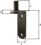 Zawiasy, okucia i inne akcesoria - Gah Alberts Gust alberts Rygiel bolcowy zwykły malowany rozmiar 14 - miniaturka - grafika 1