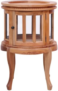 vidaXL Witryna, naturalna, 50 x 50 x 76 cm, lite drewno mahoniowe - Witryny - miniaturka - grafika 2