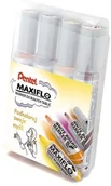 Markery do tablic - Pentel Marker suchościeralny MWL5M-4W 4 kolory - miniaturka - grafika 1