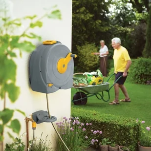 Hozelock Bęben na ścianę z wężem 40 m ze złączkami 2496R0000 - Węże ogrodowe i zraszacze - miniaturka - grafika 2