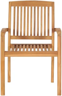 vidaXL Krzesła ogrodowe, 2 szt., czerwone poduszki, lite drewno tekowe - Fotele i krzesła ogrodowe - miniaturka - grafika 6