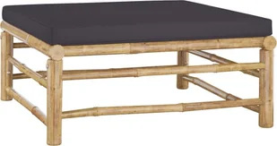 VidaXL Lumarko Podnóżek ogrodowy, ciemnoszara poduszka, bambus 313155 VidaXL - Pufy i podnóżki - miniaturka - grafika 2