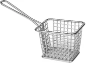 Wyposażenie lokali gastronomicznych - Olympia Koszyk do frytek kwadratowy z rączką | 80 x 100 x 80 mm GG866 - miniaturka - grafika 1