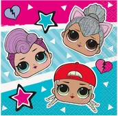 Urodziny dziecka - Unique Serwetki LOL Surprise - 25 cm - 16 szt. U23791 - miniaturka - grafika 1