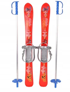 Narty zjazdowe 70 cm z kijkami wiązania dla dzieci - Narty - miniaturka - grafika 2