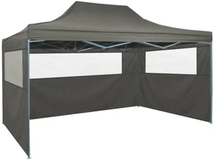 vidaXL Rozkładany namiot z 3 ściankami, 3 x 4,5 m, antracytowy - Pawilony ogrodowe - miniaturka - grafika 9