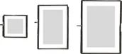Ramki na zdjęcia - Hubsch Ramka na zdjęcia czarna metalowa 3 szt. 408025 - miniaturka - grafika 1