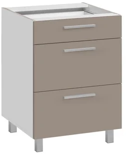 MEBLE OKMED Szafka kuchenna stojąca Salma 60 cm kolor kawa mrożona - Szafki kuchenne - miniaturka - grafika 2