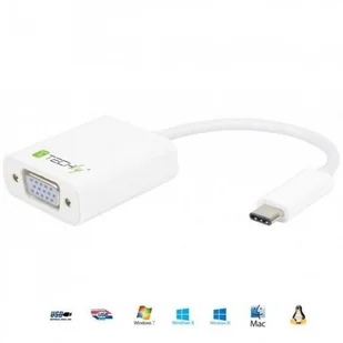 Techly Adapter USB-C 3.1 na VGA M/Ż biały AITEYA000020423 - Adaptery i przejściówki - miniaturka - grafika 2