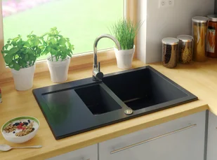 Primagran Paryż Czarny - Zlewozmywaki - miniaturka - grafika 2