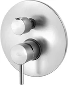 Baterie podtynkowe - Paffoni Bateria podtynkowa 3-drożna z przełącznikiem LIGHT stal szczotkowana Rubinetterie LIG019ST - miniaturka - grafika 1