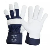 Odzież robocza - LAHTI PRO RĘKAWICE OCHRONNE OCIEPLANE ZE SKÓRY KOZIEJ GRANATOWE L250610K - miniaturka - grafika 1