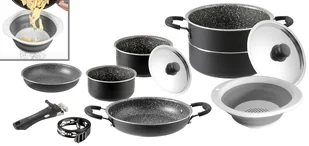 Brunner aluminiowe zestaw garnków garnki garnek Camping naczynia garnki zestaw garnków Pirate 9 + 1 24 0806095N - Zestawy garnków i patelni - miniaturka - grafika 2