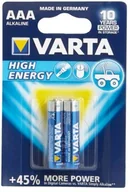 Baterie i akcesoria - Varta Bateria High Energy AAA 2 szt. - miniaturka - grafika 1
