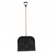 Łopaty do śniegu - Pro Łopata śnieg.sz.485mm w.395mm pl.cz.okucie bl.+t.drew.+rączka - miniaturka - grafika 1