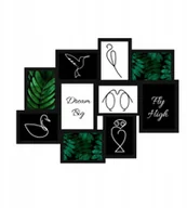 Ramki na zdjęcia - NA Multiramka 10 zdjęć 64 x 50 cm czarna - miniaturka - grafika 1